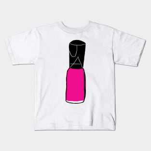 Pink Nail Polish Kids T-Shirt